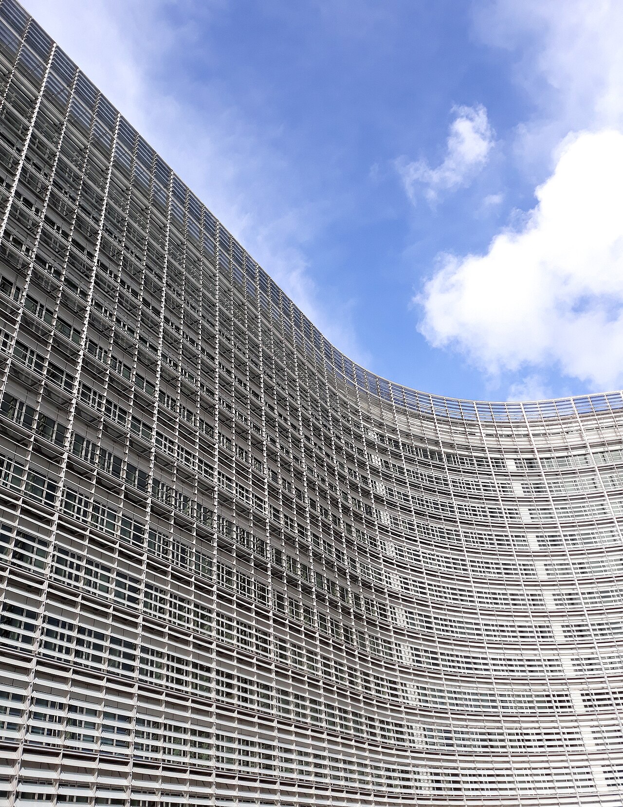 View of the Berlaymont building in Brussels, Belgium, which houses the headquarters of the European Commission