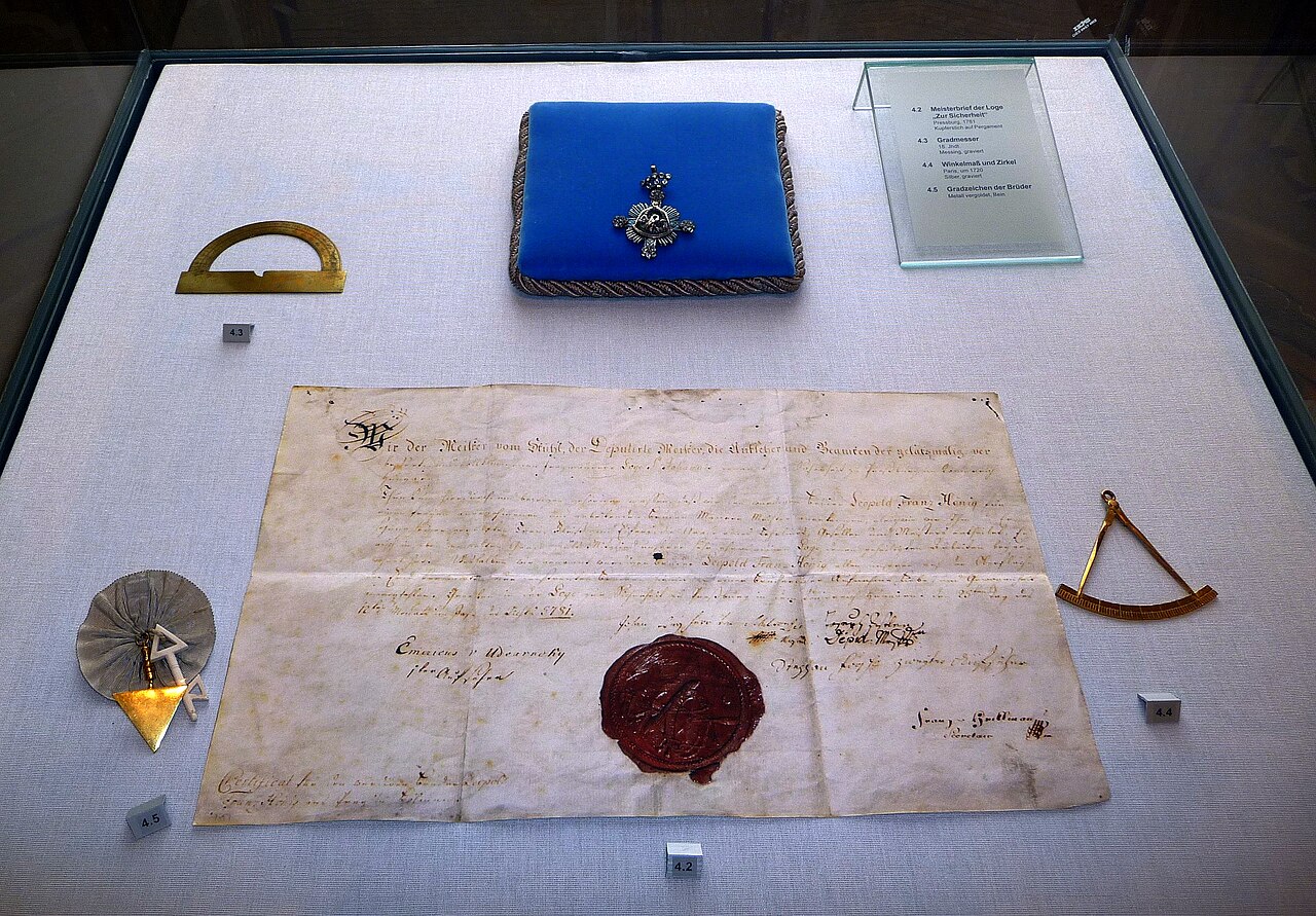 Rosenau Castle, Austrian Museum of Freemasonry - Room 4, masonic items