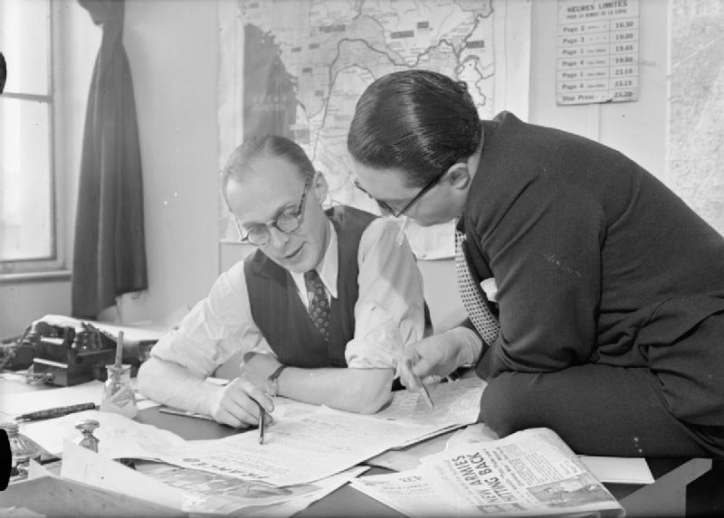 "French Newspaper in Britain- Wartime News and Propaganda, England, 1942