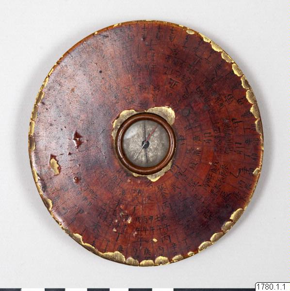 1780s lack and wood compass from China