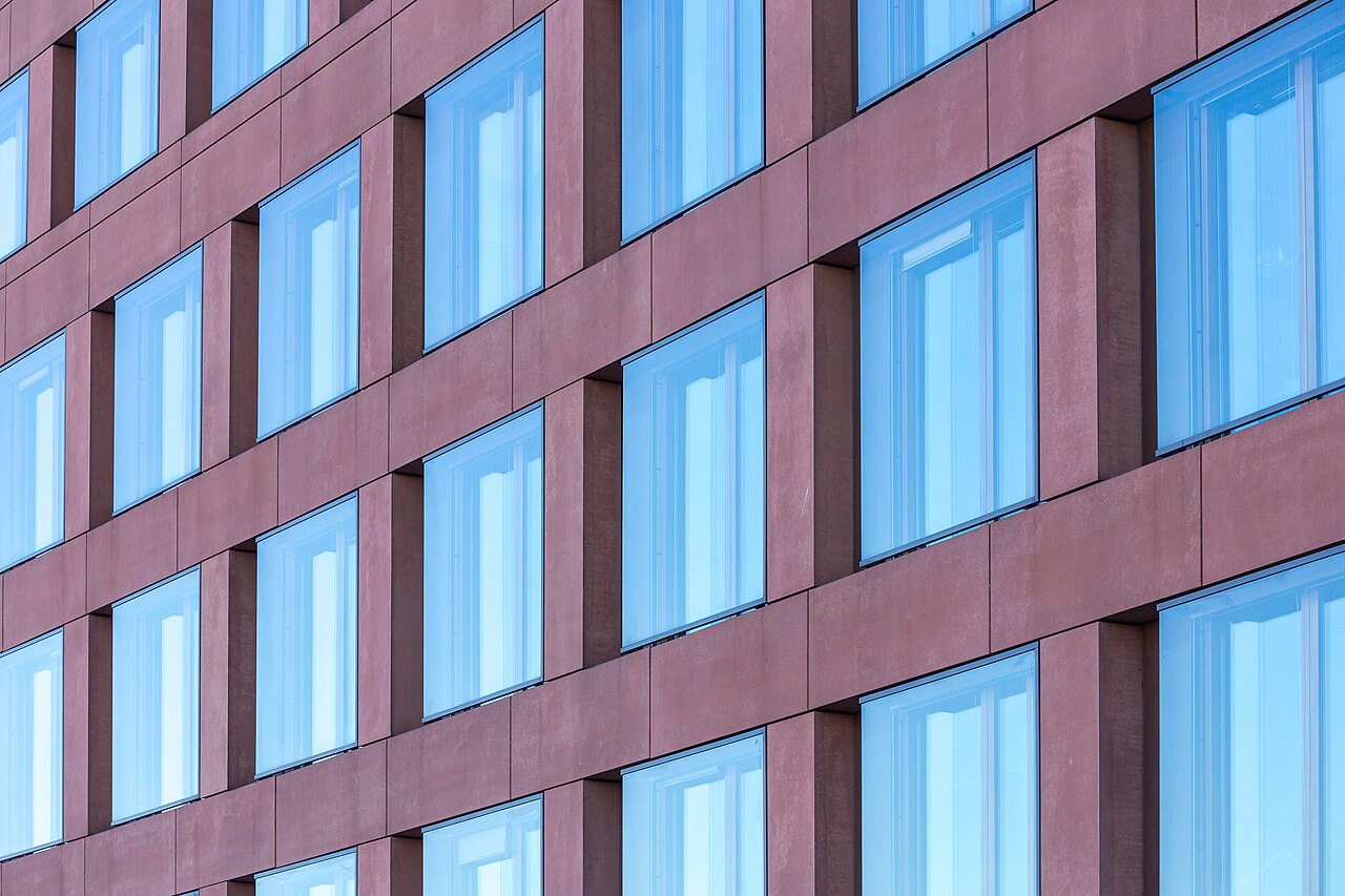 Facade of ARD-Hauptstadtstudio in Berlin-Mitte. ARD-Hauptstadtstudio is a television studio in Berlin operated jointly by the members of the federal b
